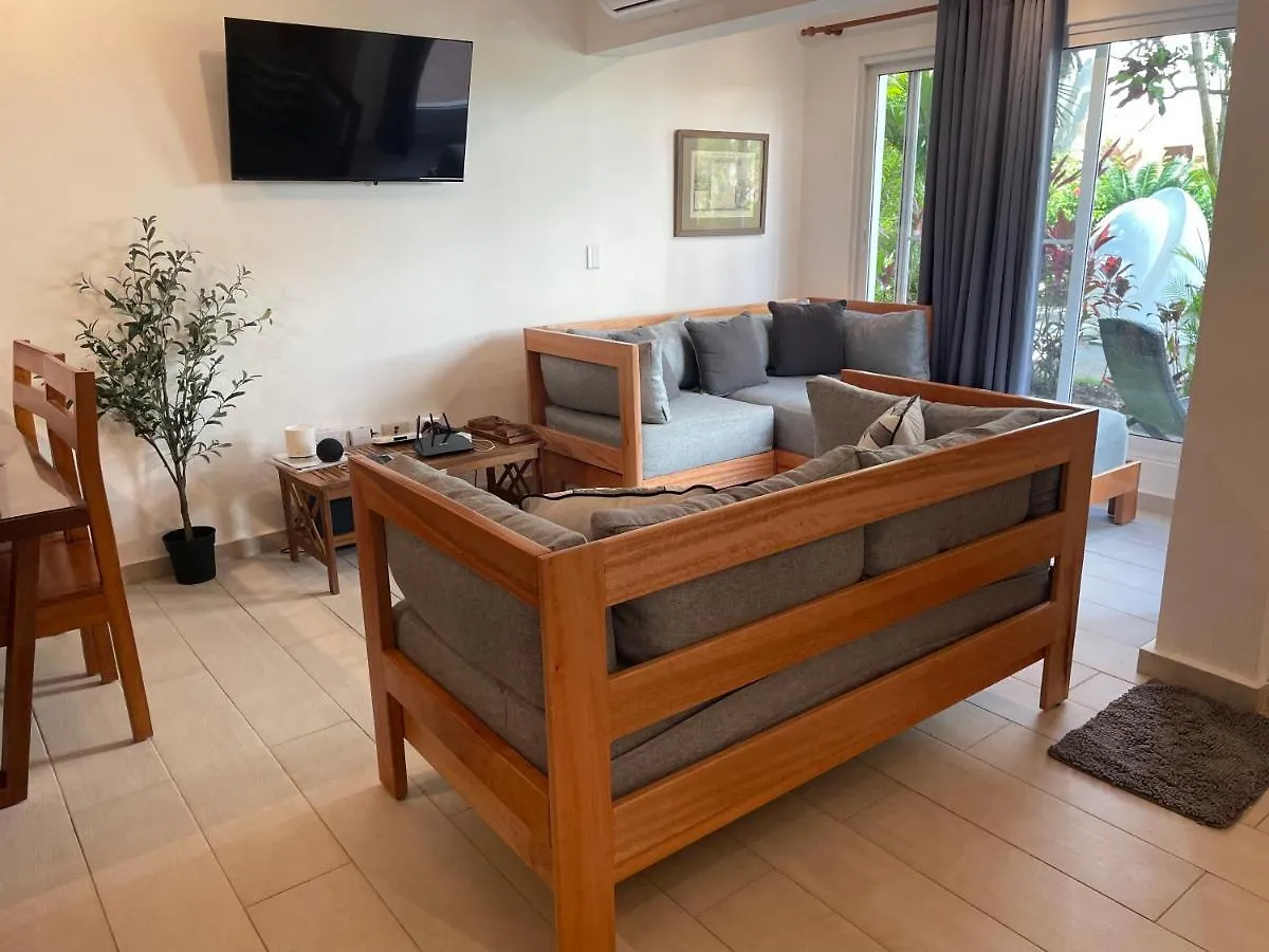 Kite Beach Oceanfront Two Bedroom Patio And Garden Cabarete Apartment