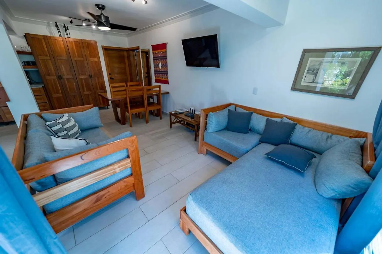 Kite Beach Oceanfront Two Bedroom Patio And Garden Cabarete Apartment